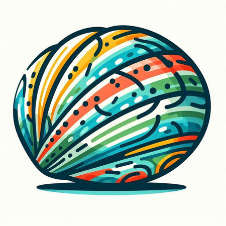Colorful abstract sphere. Vector illustration isolated on a white background.