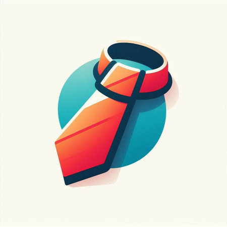 Vector illustration of a tie in a flat style. Design element.のイラスト素材