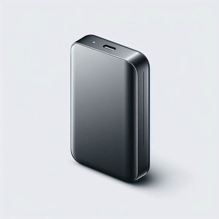 Realistic black mobile phone isolated on white background. Vector illustration.