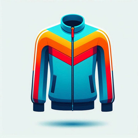 jacket for winter sports, vector illustration, eps10.