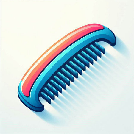 Hairbrush icon, 3d isometric style, vector illustration