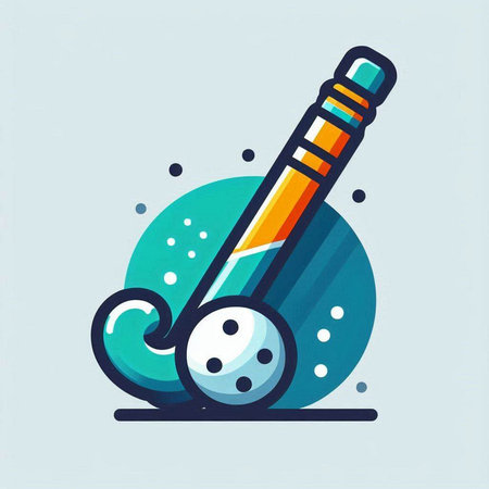 Colorful vector illustration of a bowling ball and a stick for bowling
