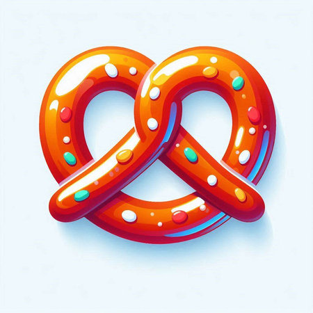 Pretzel icon. Realistic vector illustration of pretzel icon.のイラスト素材