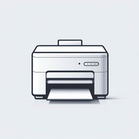 Printer, isolated on white background. Vector illustration. Eps 10.のイラスト素材