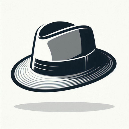 Illustration of a hat on a white background. Vector illustration.のイラスト素材