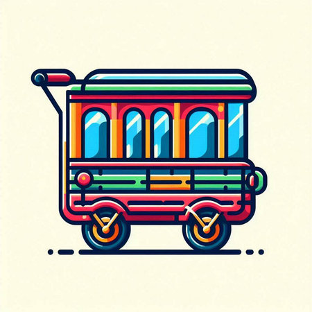 Colorful school bus, vector illustration, eps 10, no transparencyのイラスト素材