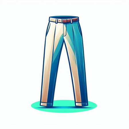 Trousers isolated on a white background. Vector illustration in cartoon style.のイラスト素材