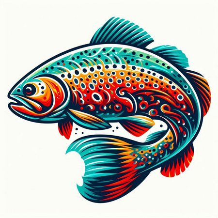 Colorful fish on a white background. Vector illustration for your designのイラスト素材