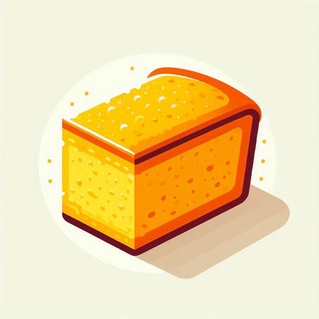 Cake isometric icon. Vector illustration of cake in flat style