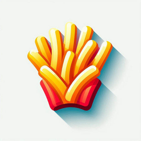 french fries, fast food, vector illustration, eps10