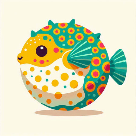 Cute cartoon fish. Vector illustration. Cute cartoon fish.のイラスト素材