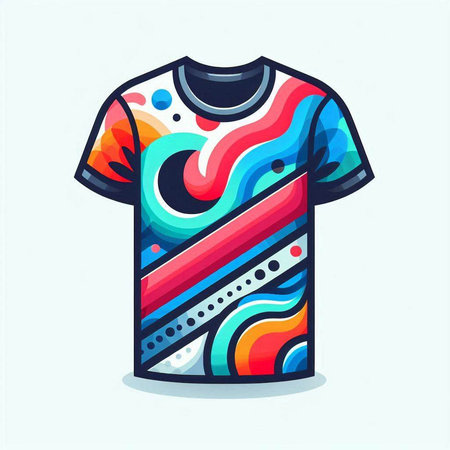 Colorful t-shirt vector illustration. T-shirt design.のイラスト素材
