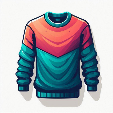 Hoody sweater isolated on a white background. Vector illustration.のイラスト素材