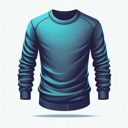 Sportswear design template, sweatshirt mockup, vector illustration