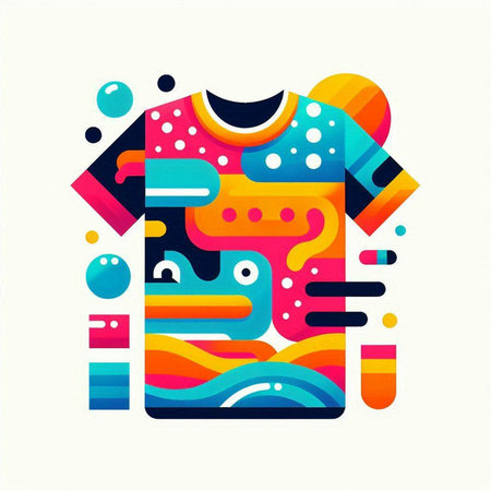 Colorful abstract t-shirt design. Vector illustration for your designのイラスト素材