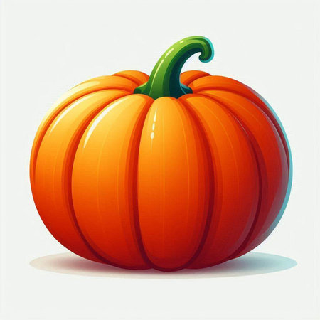 Pumpkin on white background. Vector illustration. Eps 10.のイラスト素材
