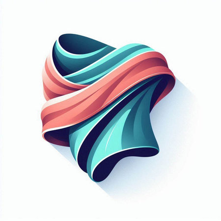 Abstract colorful background with curved lines. Vector illustration. Eps 10.のイラスト素材