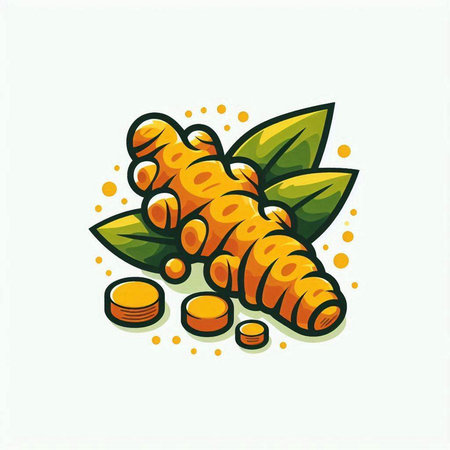 Ginger vector illustration. Isolated on white background. Vector illustration.のイラスト素材