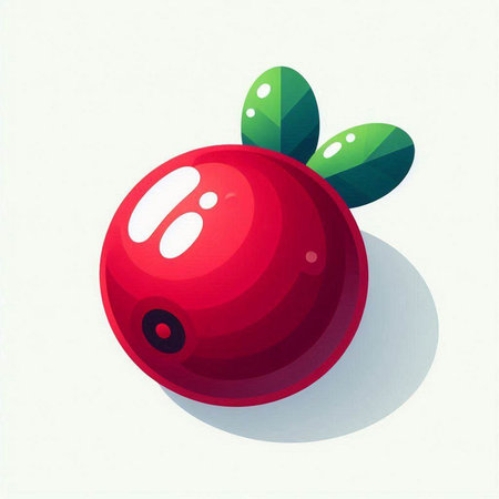 Cranberry icon isolated on white background. Realistic vector illustration.のイラスト素材