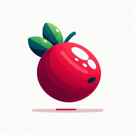Cranberry icon, vector illustration, isolated on white background.のイラスト素材