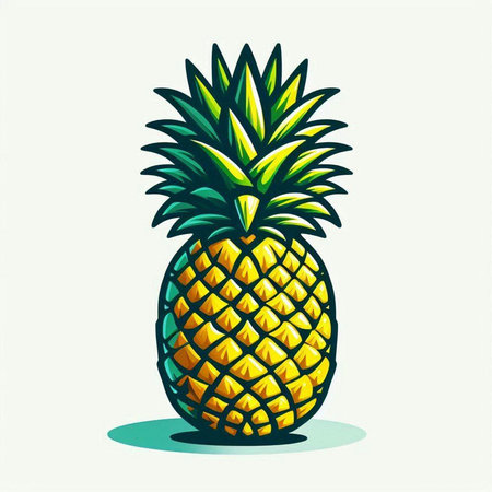 Pineapple icon isolated on white background. Pineapple vector illustration.のイラスト素材