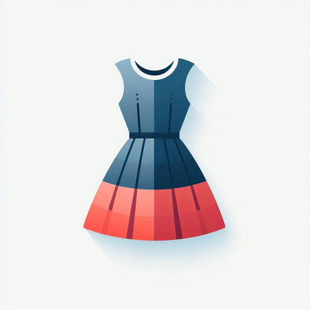 Fashionable dress. Vector illustration in flat design. EPS 10のイラスト素材