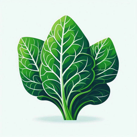 Leaf of chard isolated on white background. Vector illustration.のイラスト素材