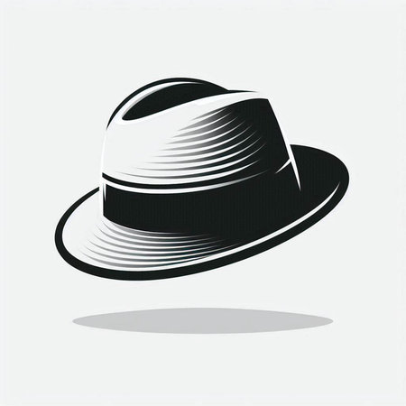 hat on a white background, vector illustration, eps 10.のイラスト素材