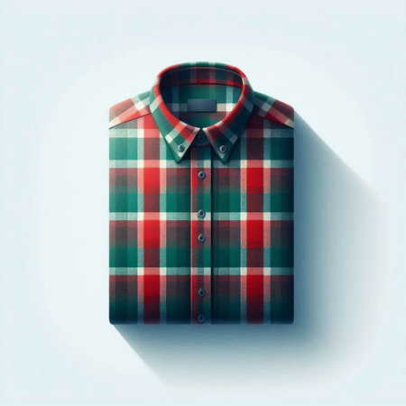 Stylish men's shirt isolated on white background. Vector illustration.のイラスト素材