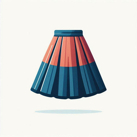 vector illustration of a modern stylish woman's skirt in a flat styleのイラスト素材