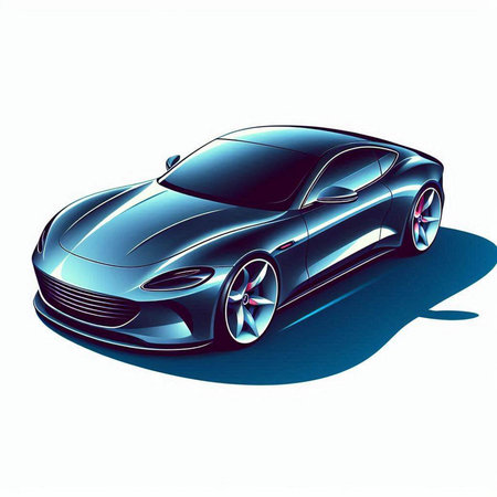 Sport car on a white background. Vector illustration. Eps 10.