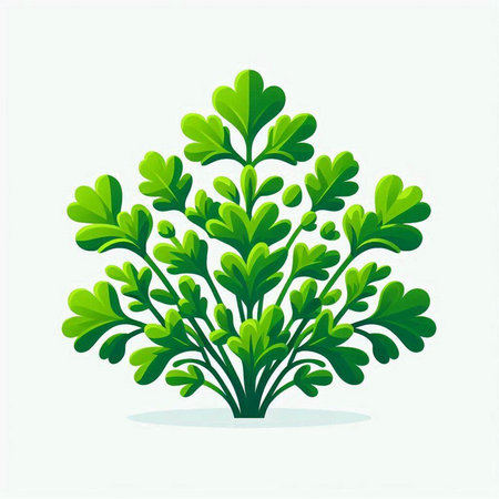 Green leaves on white background. Vector Illustration. Eps 10.のイラスト素材