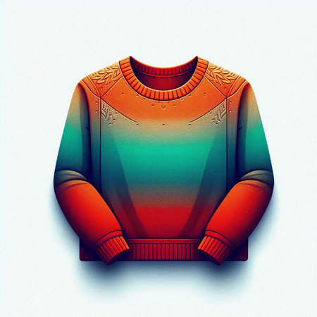 Ugly sweater on a white background. 3d render illustration.のイラスト素材