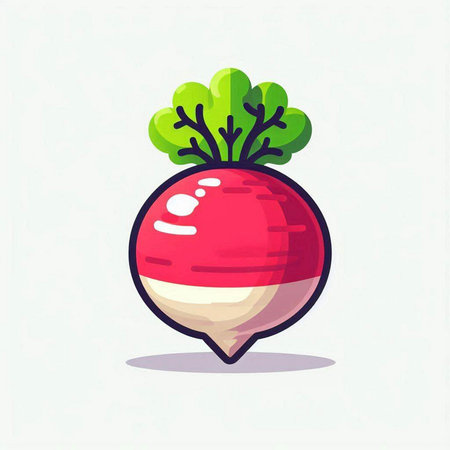 Beetroot with flag of Indonesia on the white background. Vector illustration.