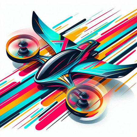 Skateboard and wheels on abstract colorful background. Vector illustration.のイラスト素材