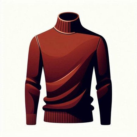 Woolen sweater on a mannequin. Vector illustration.のイラスト素材