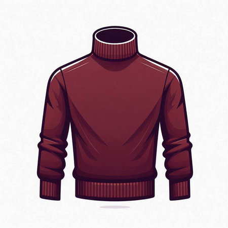 Woolen sweater isolated on a white background. Vector illustration.のイラスト素材