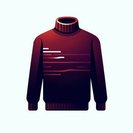 Woolen sweater isolated on a white background. Vector illustration.のイラスト素材