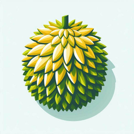 Illustration of durian fruit on white background. Vector illustration.のイラスト素材
