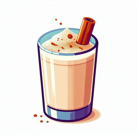 Coffee in a glass on a white background. Vector illustration.のイラスト素材