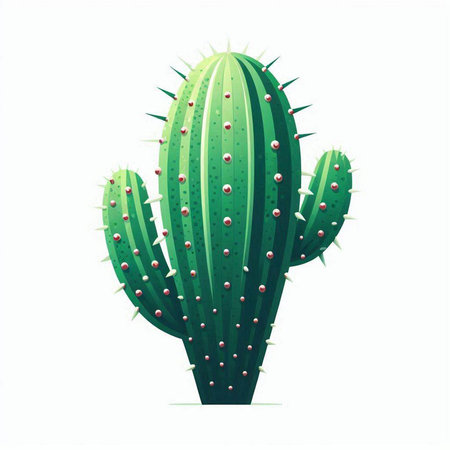 Cactus isolated on white background. Vector illustration. Eps 10.のイラスト素材