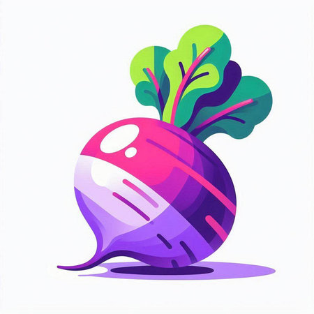 Beetroot vector illustration. Isolated on a white background.