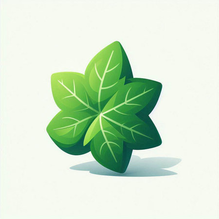 green leaves on a white background. Vector illustration. Eps 10.のイラスト素材