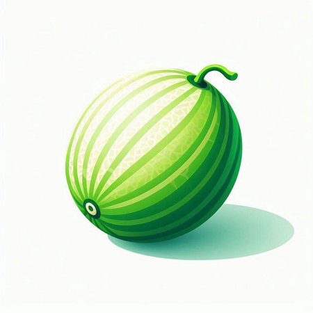 Watermelon on a white background. Vector illustration. Eps 10.のイラスト素材
