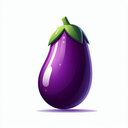 Eggplant on a white background. Vector illustration. Eps 10のイラスト素材