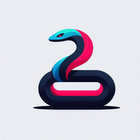Cute snake in the form of letter S. Vector illustration.のイラスト素材