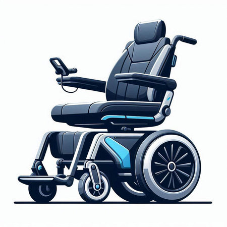 Wheelchair isolated on white background. Vector illustration. Eps 10.のイラスト素材