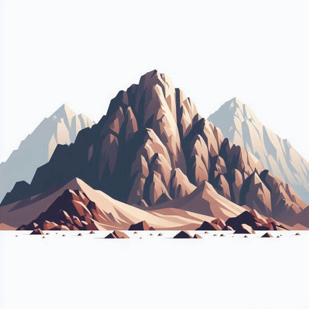 Mountains in the desert, vector illustration, eps10.のイラスト素材