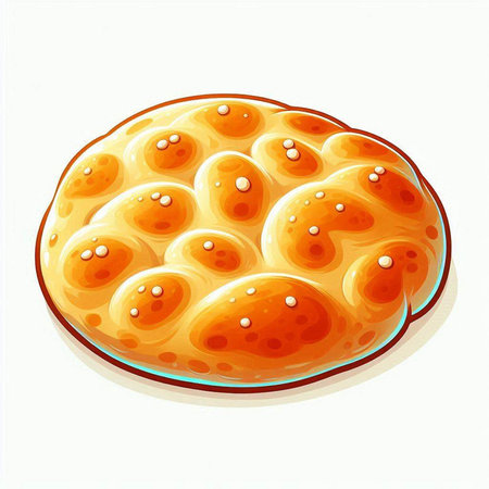 Illustration of a bread on a white background. Vector illustration.