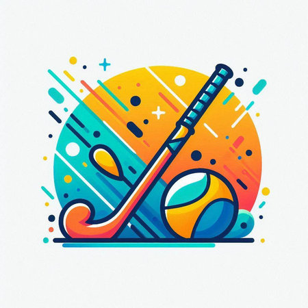 Cricket vector icon. Line art illustration of sport equipment.のイラスト素材